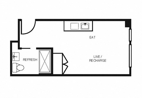 Electric Lofts Studio O Floor Plan
